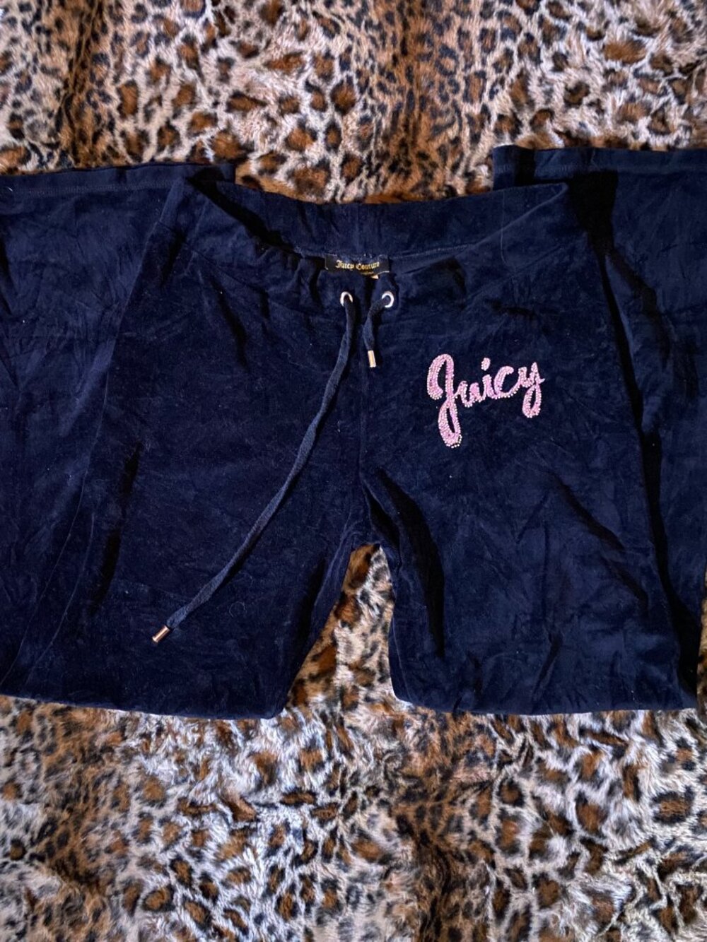 🖤 Vintage Juicy Couture Black Velour Track Pants ✨ 2007